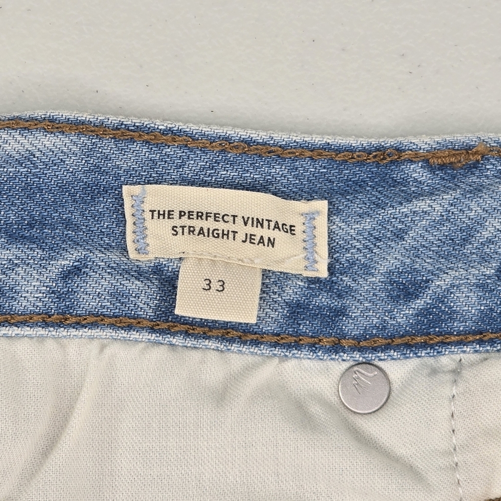 NWT Madewell The Perfect Vintage Straight High Rise Jeans Size 33 - Picture 12 of 15
